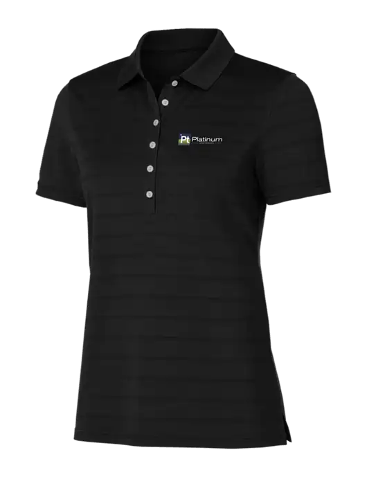 Callaway Womens Black Ventilated Polo w/Platinum Vapor Recovery Logo