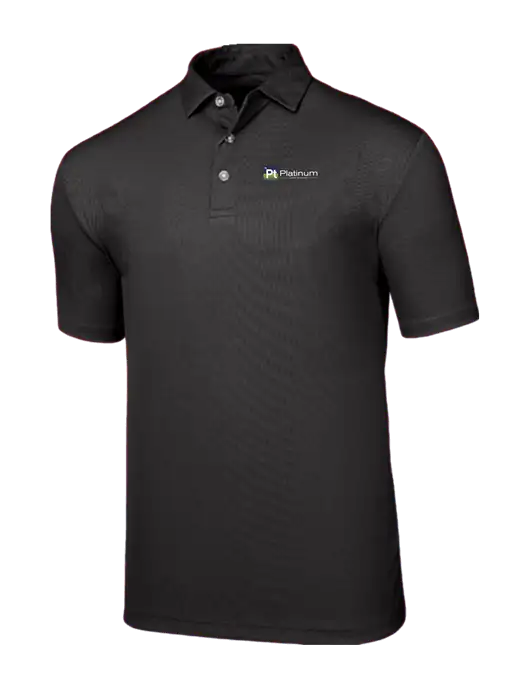 Callaway Birdseye Black Polo w/Platinum Vapor Recovery Logo