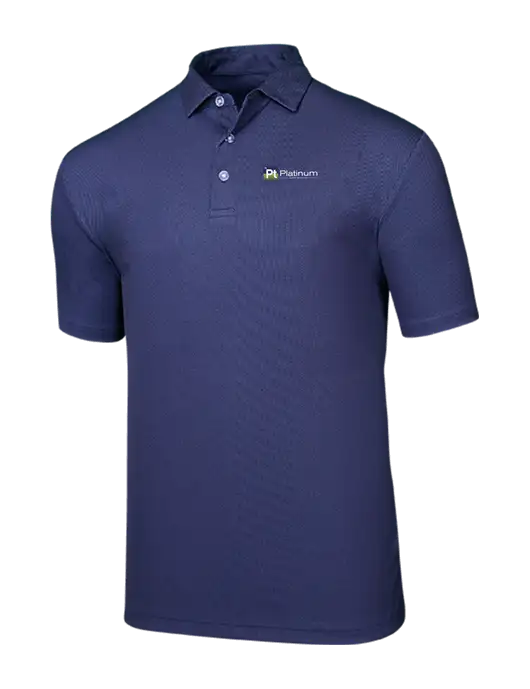 Callaway Birdseye Navy Polo w/Platinum Vapor Recovery Logo