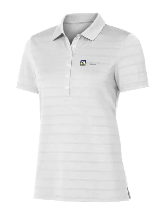Callaway Womens Bright White Ventilated Polo w/Platinum Vapor Recovery Logo