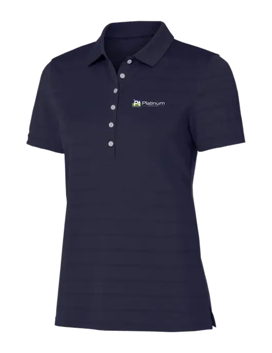 Callaway Womens Navy Ventilated Polo w/Platinum Vapor Recovery Logo