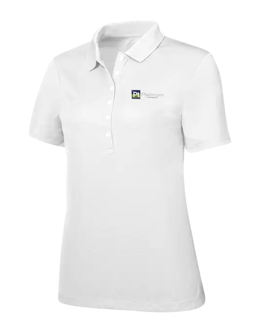Callaway Womens Ottoman Bright White Polo w/Platinum Vapor Recovery Logo
