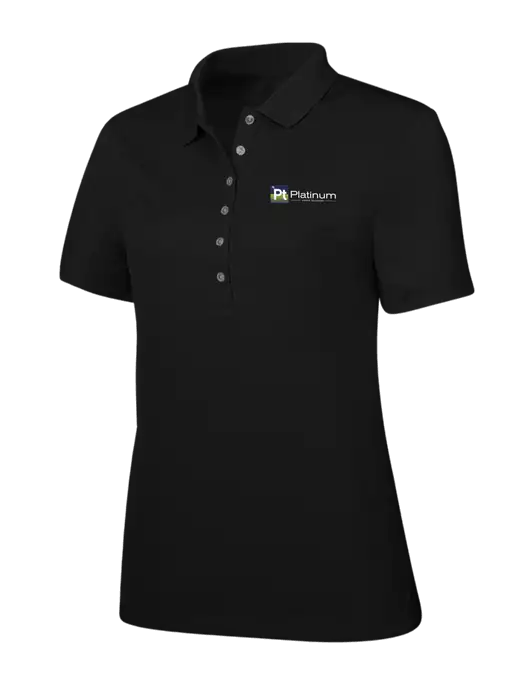 Callaway Womens Ottoman Black Polo w/Platinum Vapor Recovery Logo