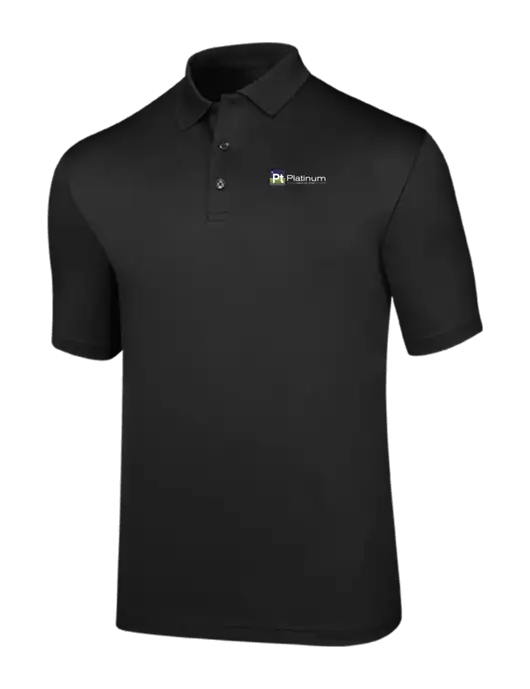 Callaway Opti-Dri Black Chev Polo w/Platinum Vapor Recovery Logo