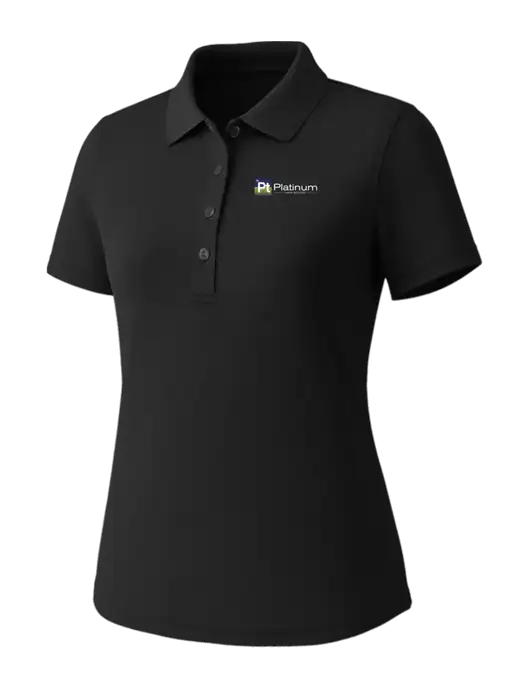 Callaway Womens Core Black Performance Polo w/Platinum Vapor Recovery Logo