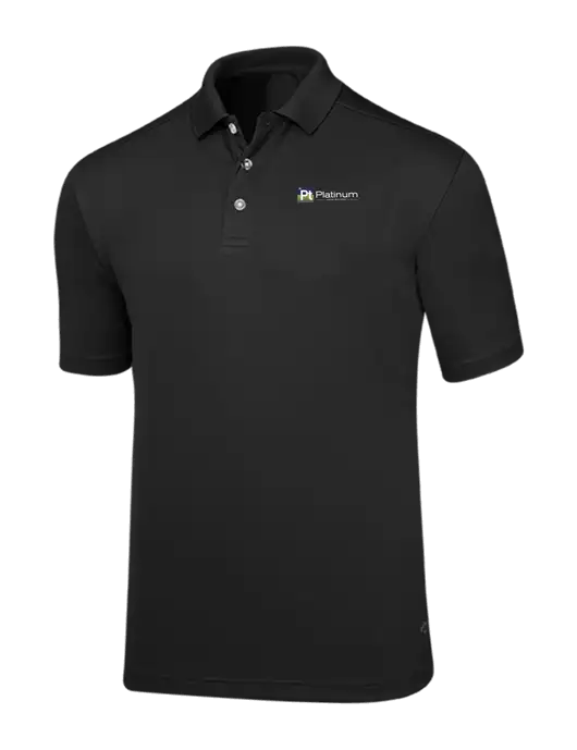 Callaway Core Black Performance Polo w/Platinum Vapor Recovery Logo