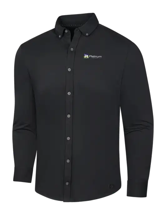 OGIO Blacktop Modern Code Stretch Button-Up Shirt w/Platinum Vapor Recovery Logo