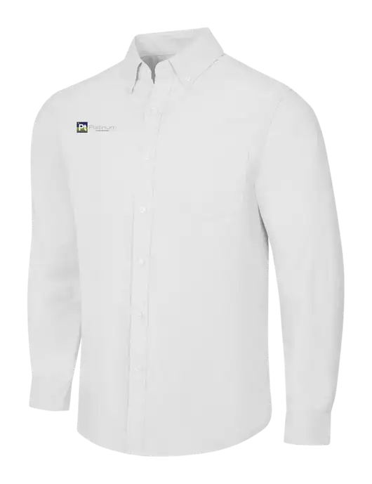 White SuperPro Oxford Shirt w/Platinum Vapor Recovery Logo