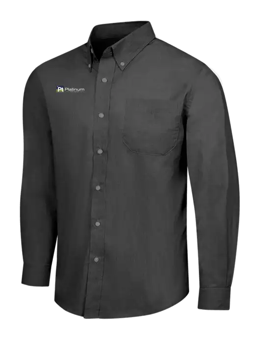 Soft Black Crosshatch Easy Care Shirt w/Platinum Vapor Recovery Logo