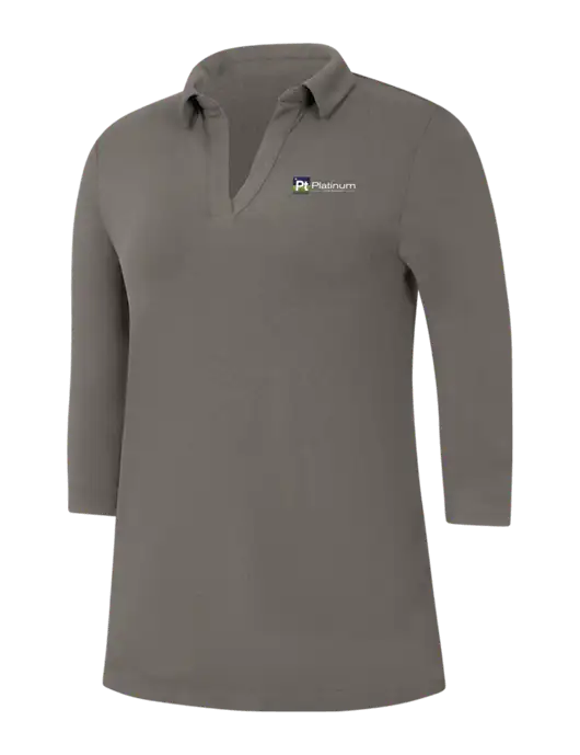 Womens Dark Grey Luxe Knit Tunic w/Platinum Vapor Recovery Logo