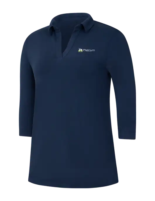 Navy Womens Luxe Knit Tunic w/Platinum Vapor Recovery Logo