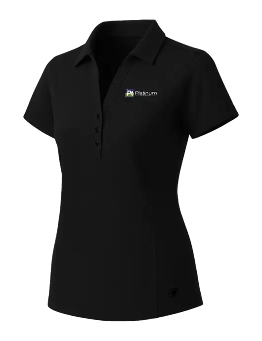 OGIO Womens Blacktop ONYX Polo w/Platinum Vapor Recovery Logo
