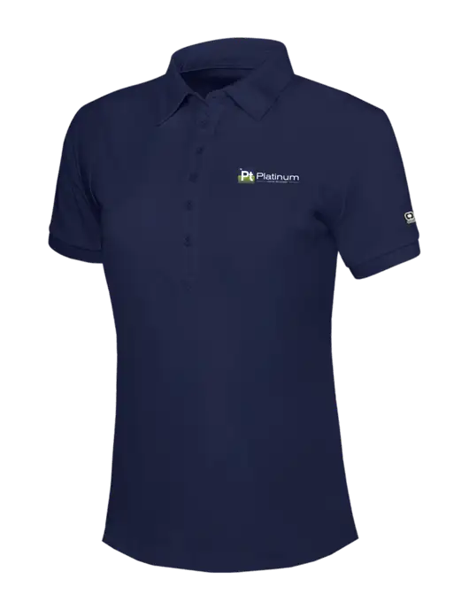OGIO Womens Navy Jewel Polo w/Platinum Vapor Recovery Logo