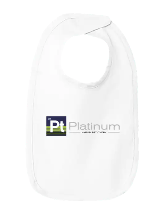 Rabbit Skins White Infant Premium Jersey Bib w/Platinum Vapor Recovery Logo