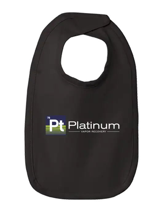 Rabbit Skins Black Infant Premium Jersey Bib w/Platinum Vapor Recovery Logo