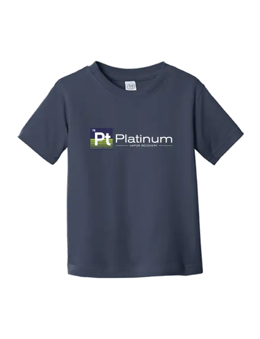 Rabbit Skins Navy Toddler Fine Jersey Tee w/Platinum Vapor Recovery Logo