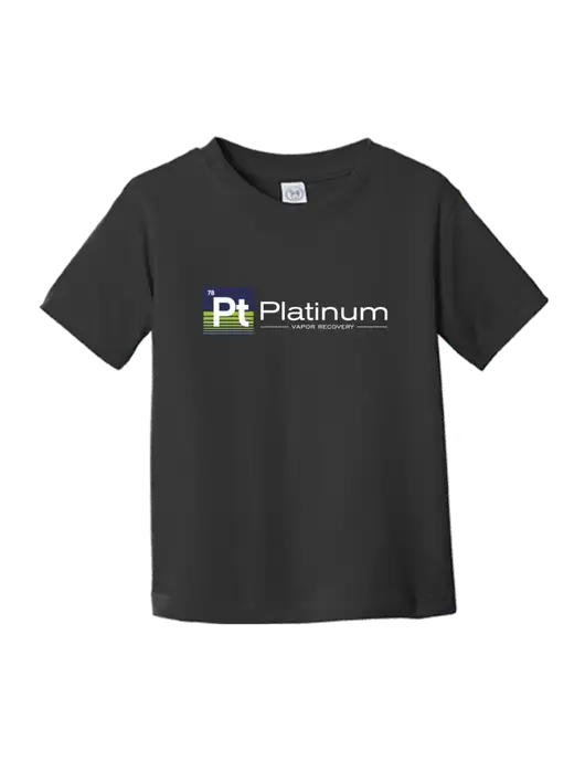 Rabbit Skins Black Toddler Fine Jersey Tee w/Platinum Vapor Recovery Logo
