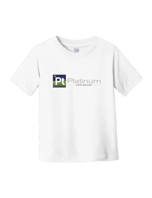 Rabbit Skins White Toddler Fine Jersey Tee w/Platinum Vapor Recovery Logo