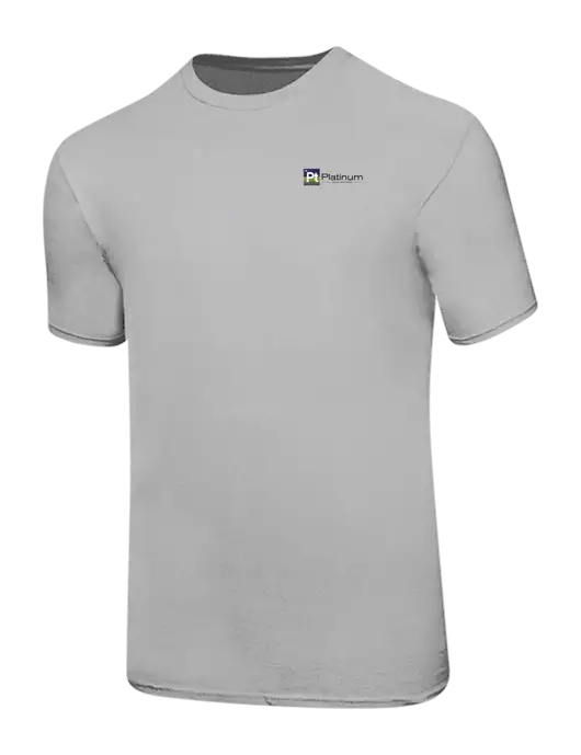 Ring Spun Silver 4.5 oz T-Shirt w/Platinum Vapor Recovery Logo
