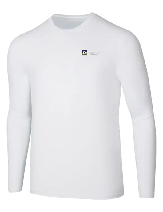 Seriously Soft White Long Sleeve T-Shirt w/Platinum Vapor Recovery Logo