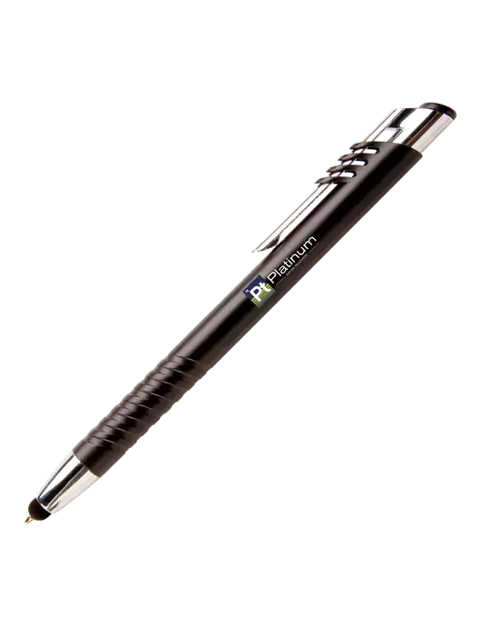 Schirhart Black Stylus Pen - Blue Ink w/Platinum Vapor Recovery Logo