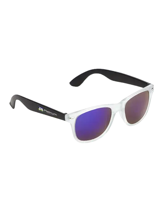 Key West Black Mirrored Sunglasses w/Platinum Vapor Recovery Logo