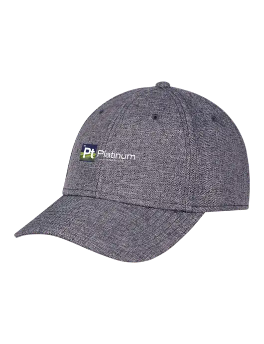 Heather Charcoal Structured Linen Look Cap Hook & Loop w/Platinum Vapor Recovery Logo