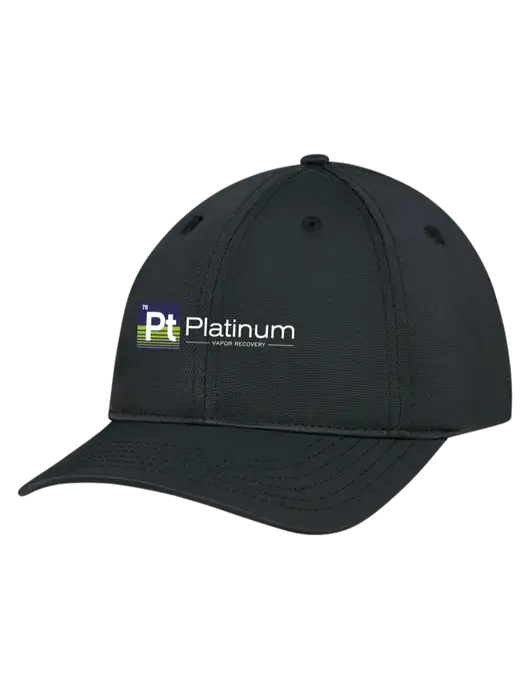 Black Nylon Twill Performance Cap w/Platinum Vapor Recovery Logo