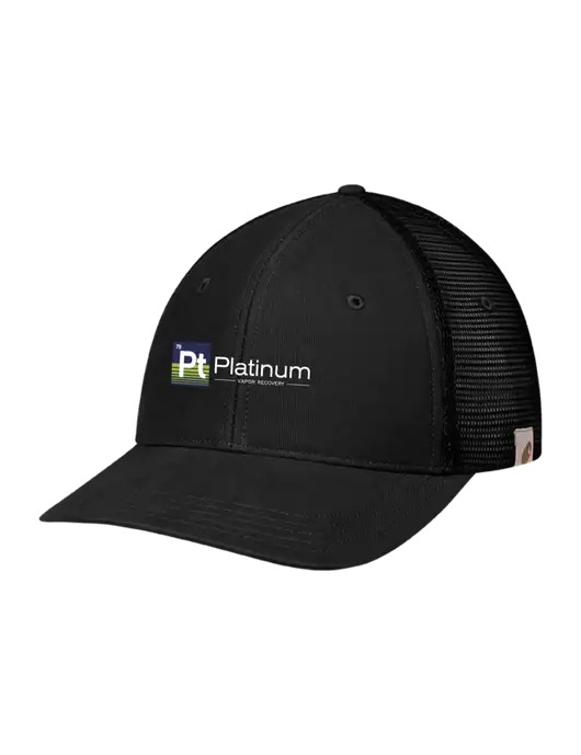 Carhartt Black Canvas Trucker Cap w/Platinum Vapor Recovery Logo