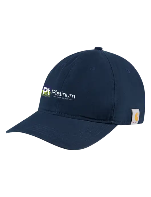 Carhartt Navy Cotton Canvas Cap w/Platinum Vapor Recovery Logo