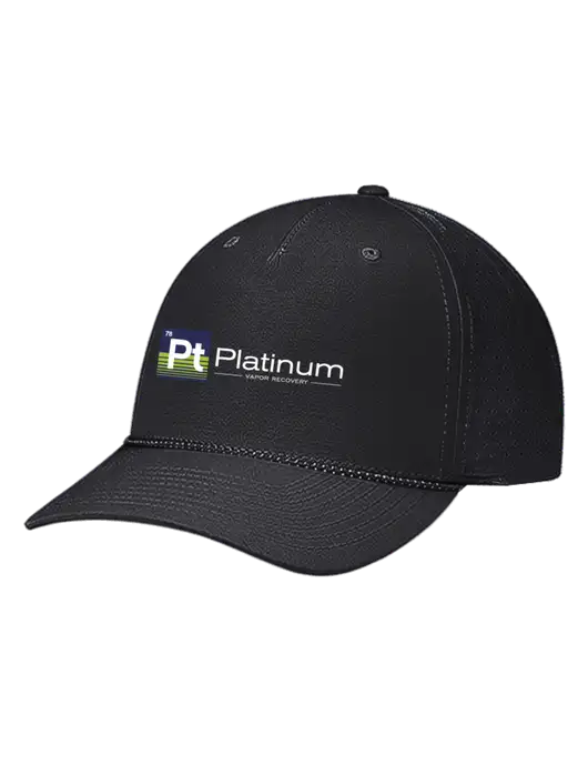 Richardson Laser Perf Performance Black/Black-Grey Rope Cap w/Platinum Vapor Recovery Logo