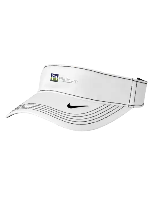 Nike White Dri-FIT Ace Visor w/Platinum Vapor Recovery Logo