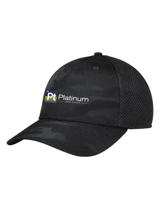 New Era Tonal Dark Grey Camo Stretch Tech Mesh Cap w/Platinum Vapor Recovery Logo
