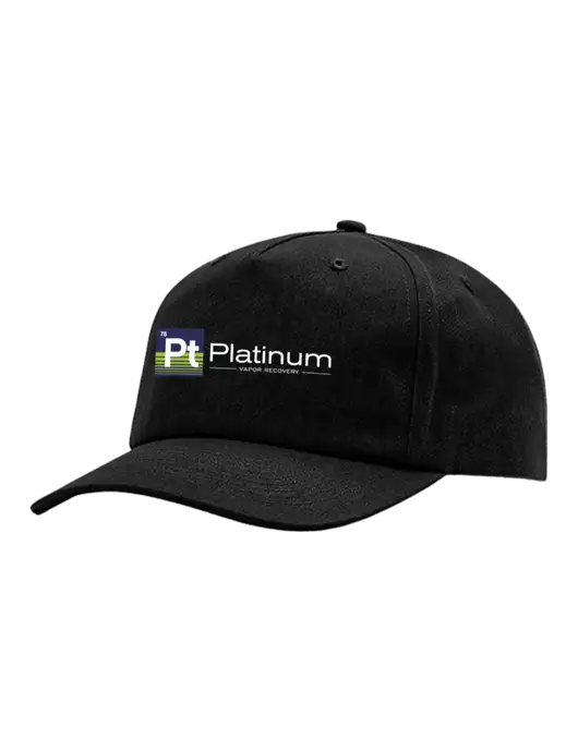 Richardson 5-Panel Black Relaxed Gramps Cap w/Platinum Vapor Recovery Logo