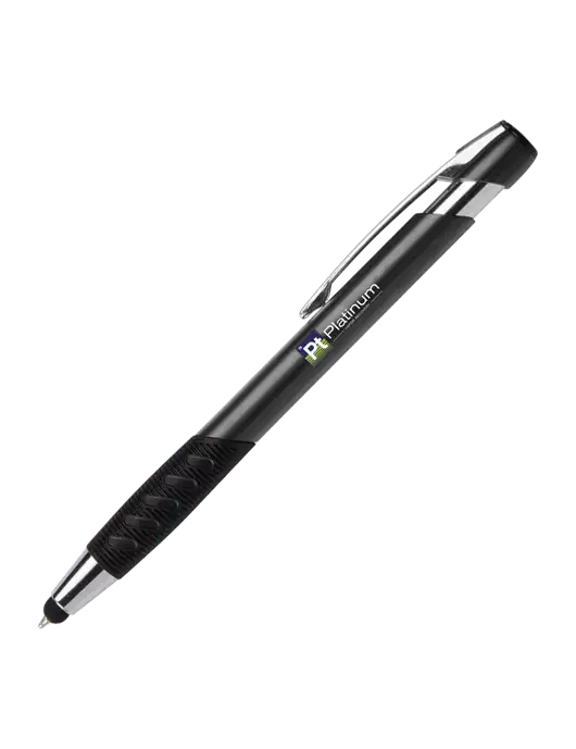 Alize Dark Grey Stylus Black Ink Pen w/Platinum Vapor Recovery Logo